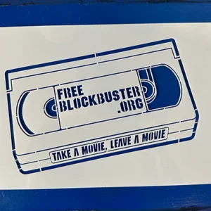 Rewound Tape Logo Stencil